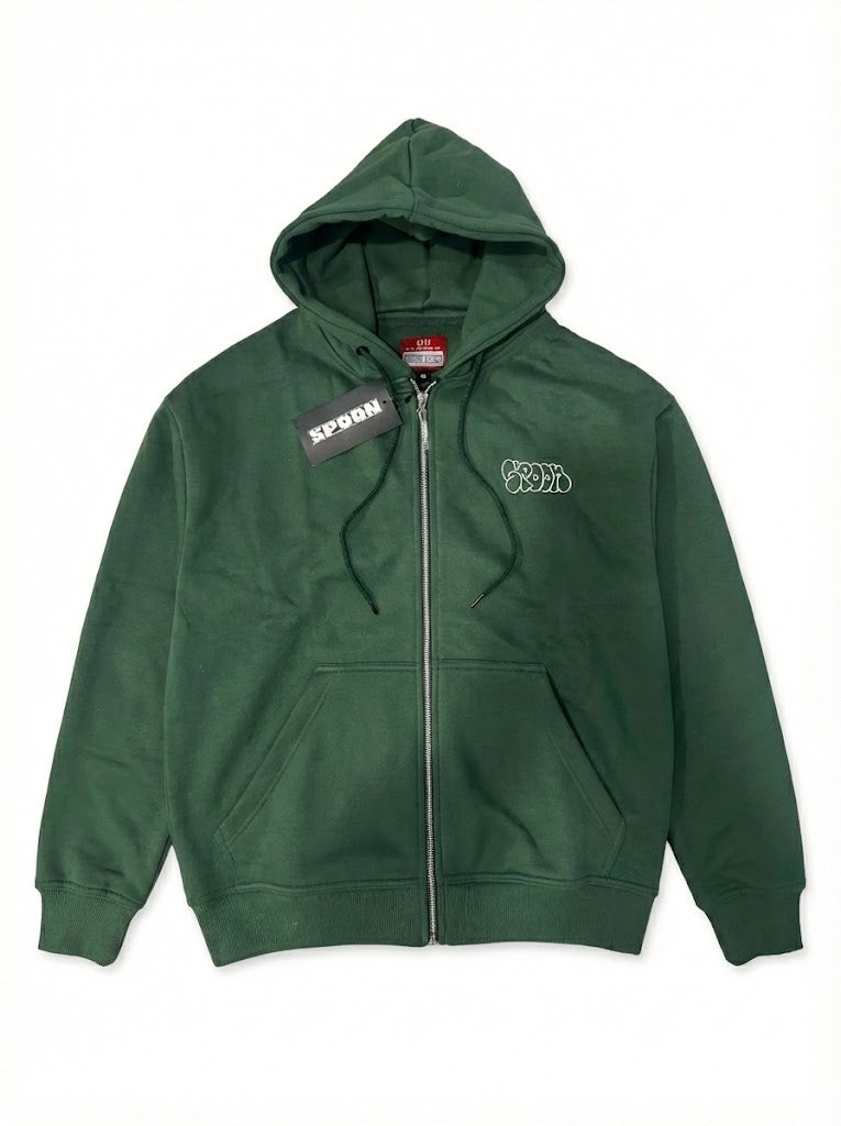 Green zip up – spoon
