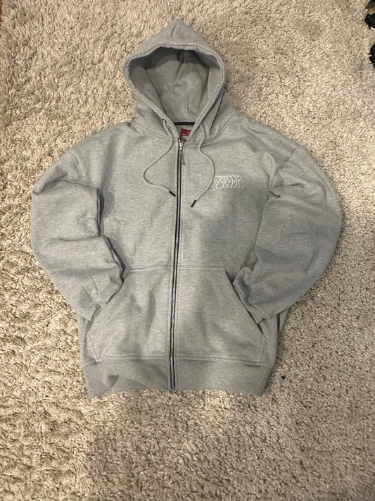 Grey zip up