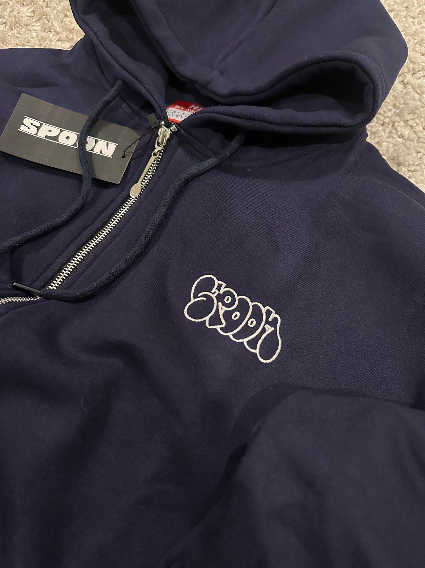 Navy zip up