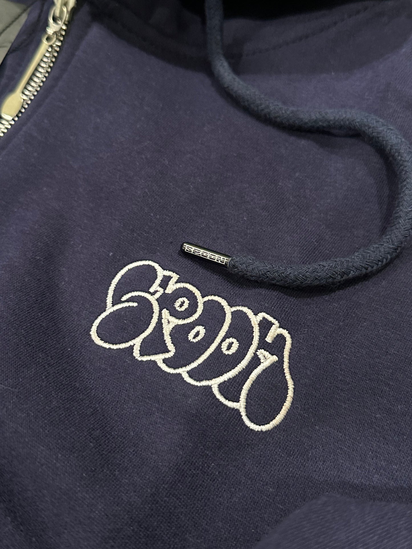 Navy zip up