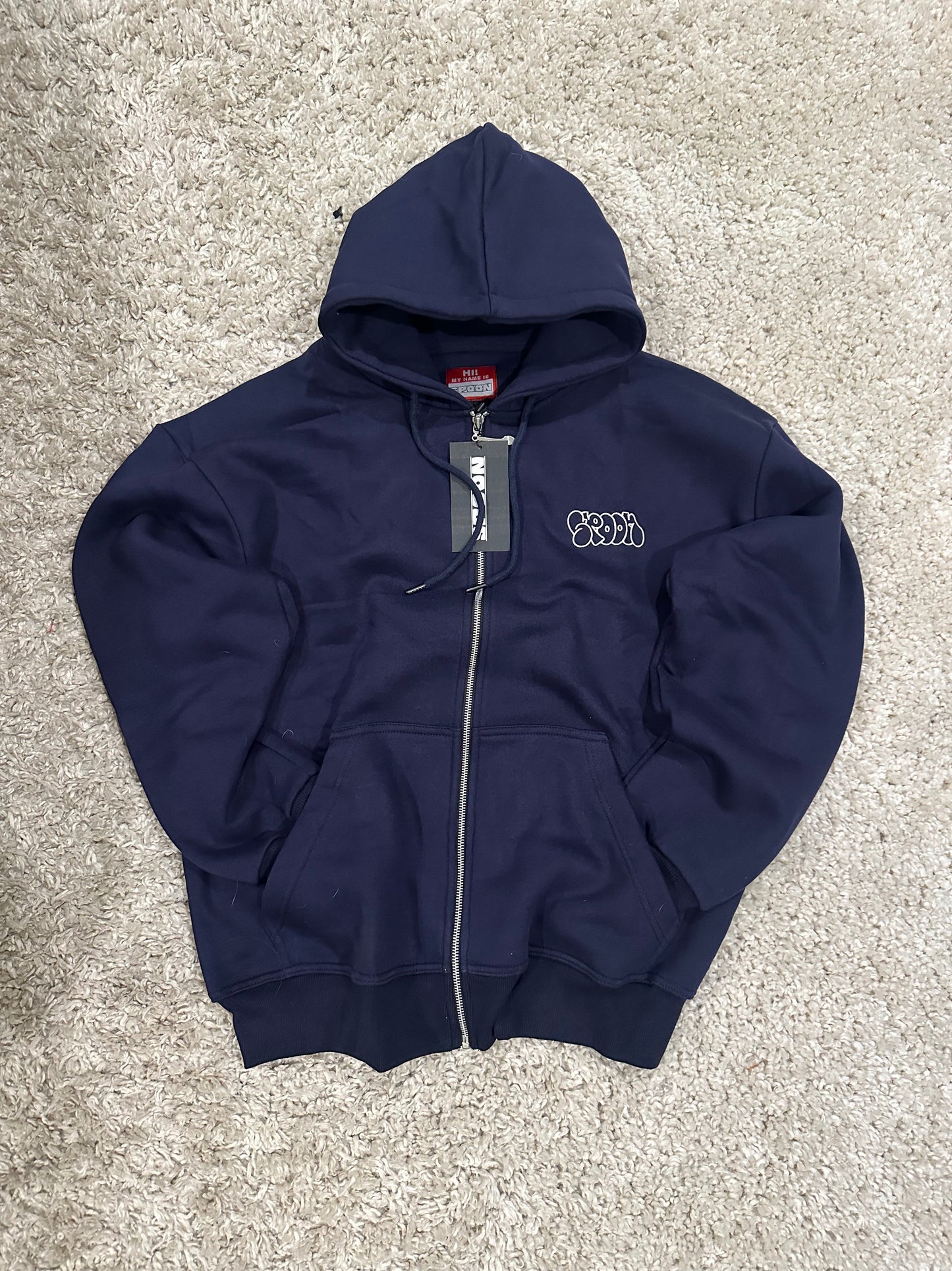 Navy zip up