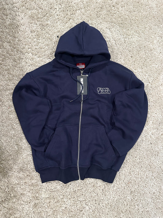 Navy zip up