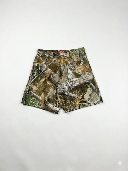 war denim jorts (camo)