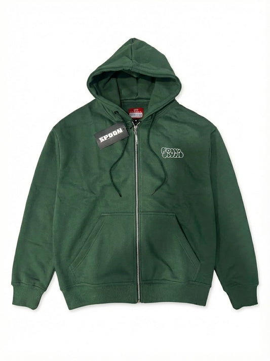 Green zip up