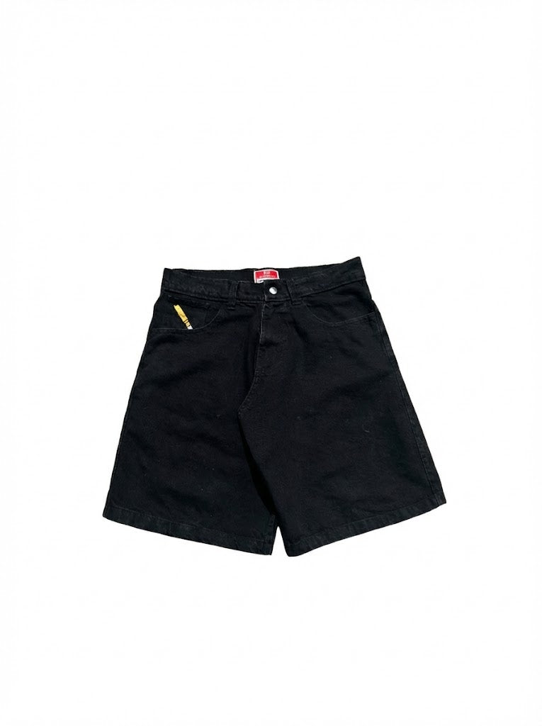 war denim jorts (black)